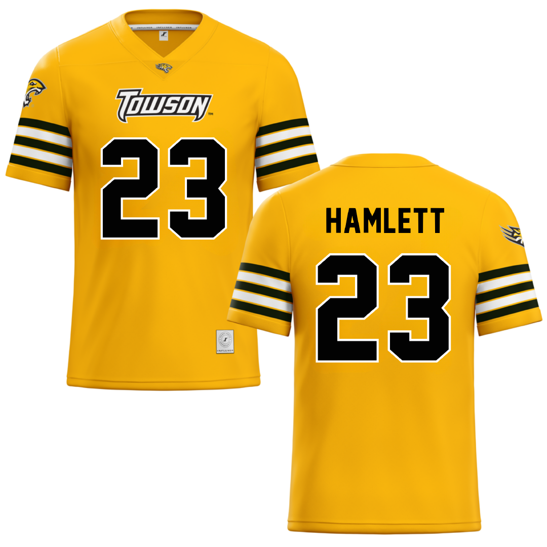 Towson University Gold Lacrosse Jersey - #23 Harli Hamlett