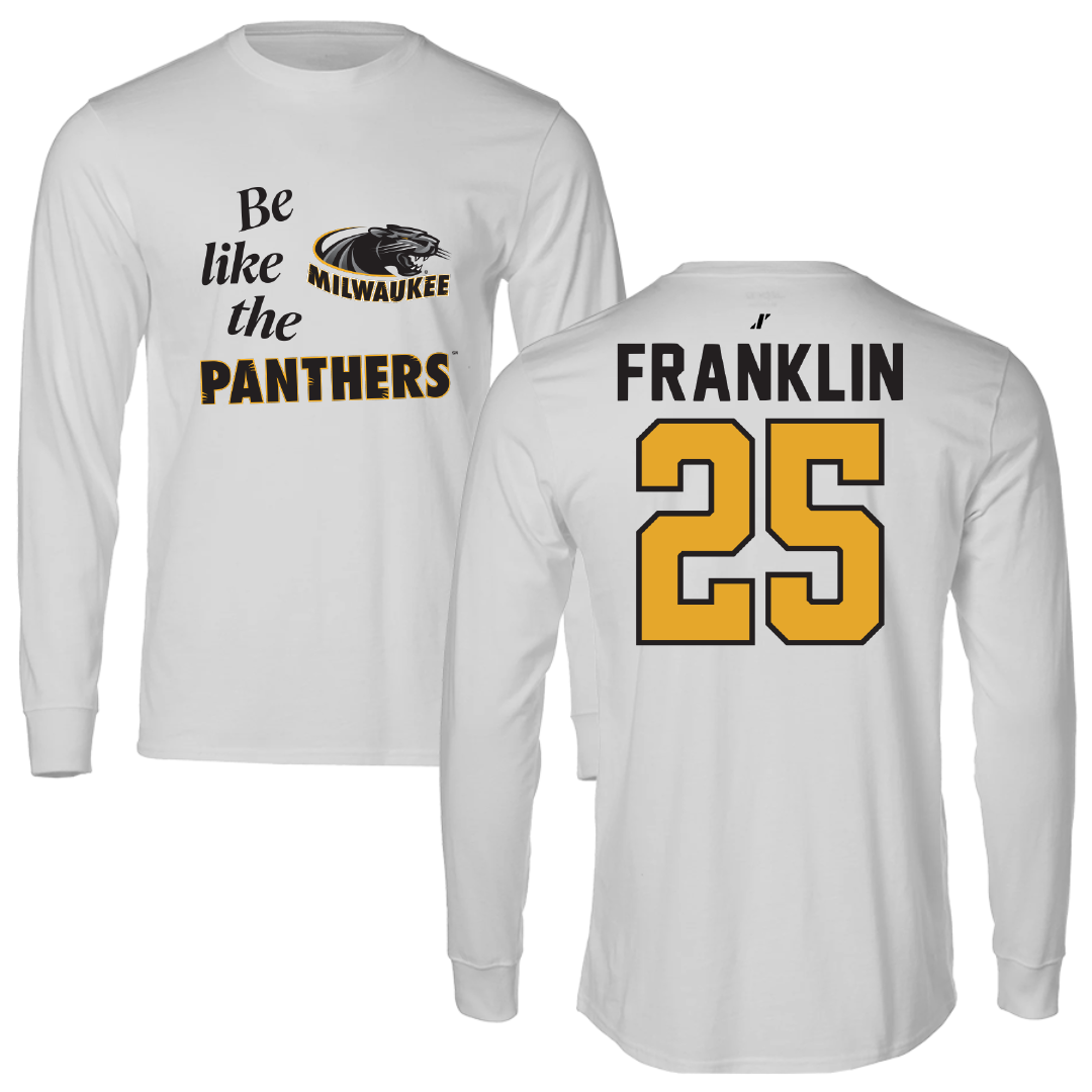 University of Wisconsin-Milwaukee Basketball Light Gray Be Like Us Performance Long Sleeve - #25 Aaron Franklin