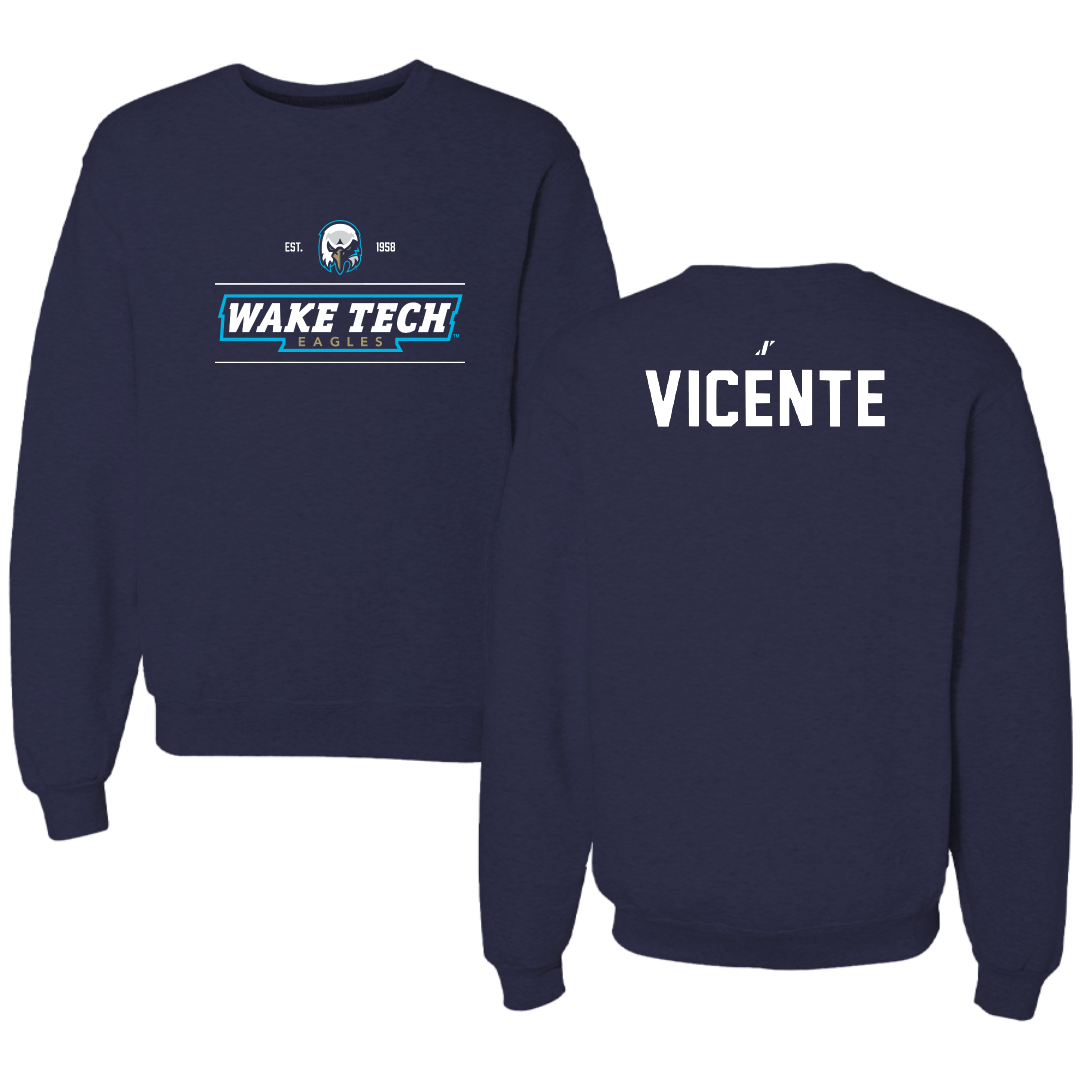 Wake Tech Community College Volleyball Navy General Crewneck - Marlaina Vicente