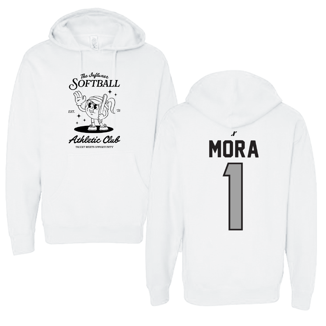 Softball White Influxer Athletic Club Hoodie - #1 Jesiana Mora