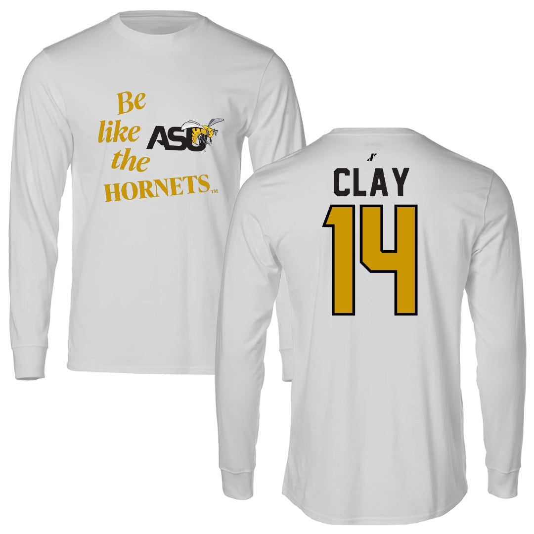 Alabama State University Volleyball Light Gray Be Like Us Long Sleeve - #14 Kamrynn Clay