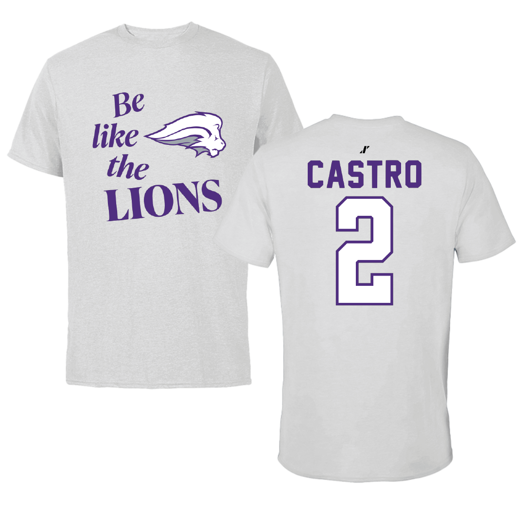 Nelson University Soccer Light Gray Be Like Us Performance Tee - #2 Alex Castro