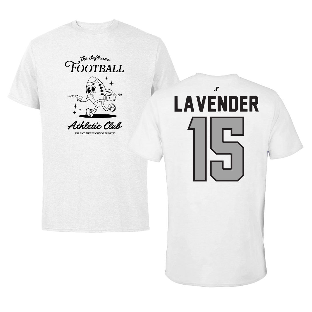 Football White Influxer Athletic Club Tee - #15 Jaxson Lavender