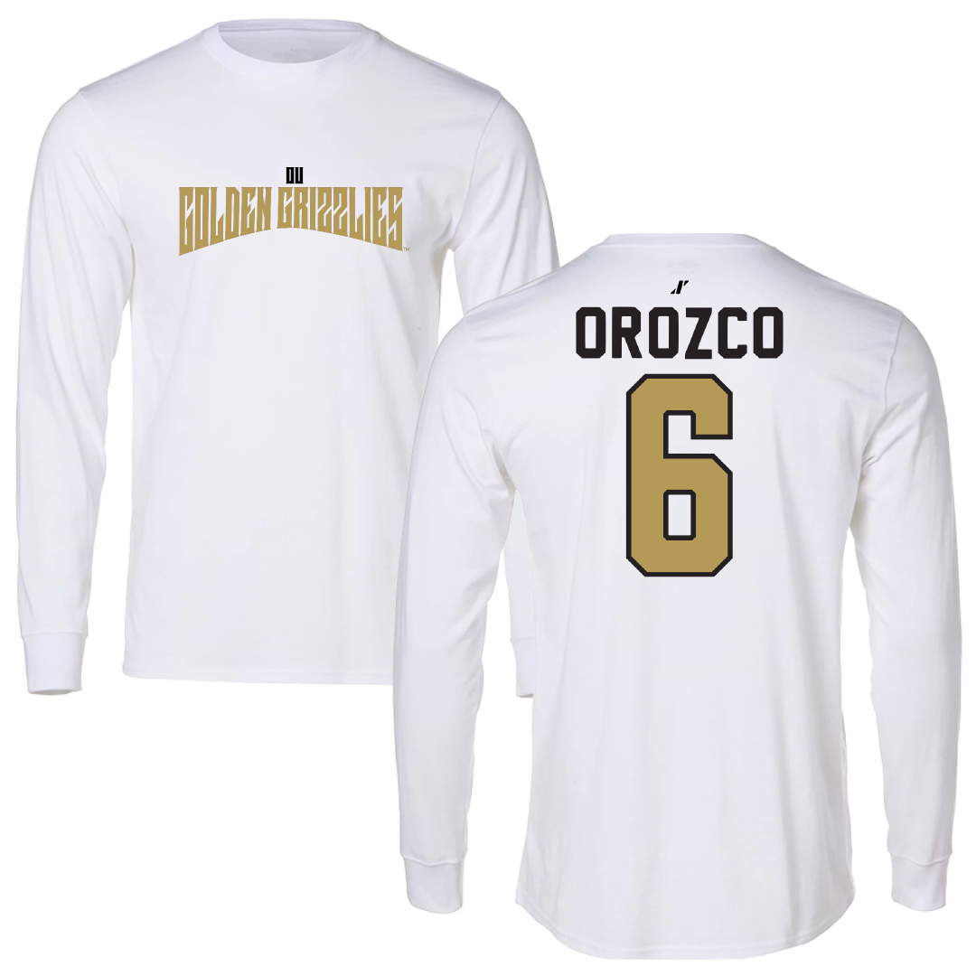 Oakland University Baseball White Classic Long Sleeve - #6 Max Orozco