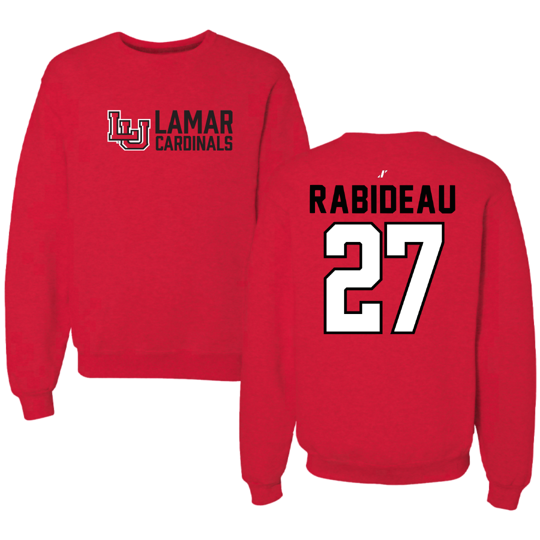 Lamar University Soccer Red General Crewneck - #27 Madison Rabideau