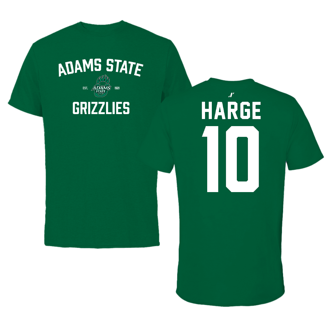 Adams State University Basketball Green General Performance Tee - #10 John Harge