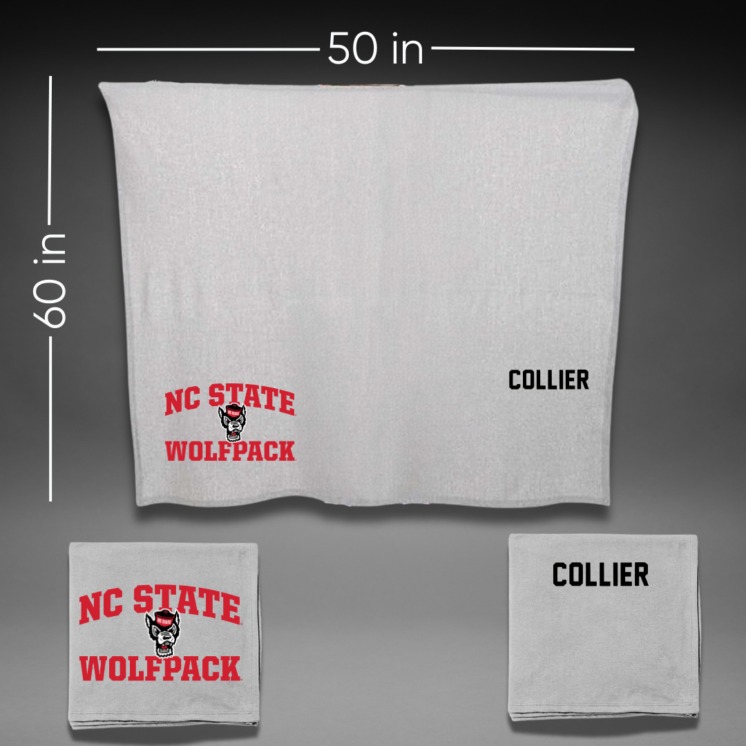 North Carolina State University Cheer Gray Blanket - Kennedy Collier
