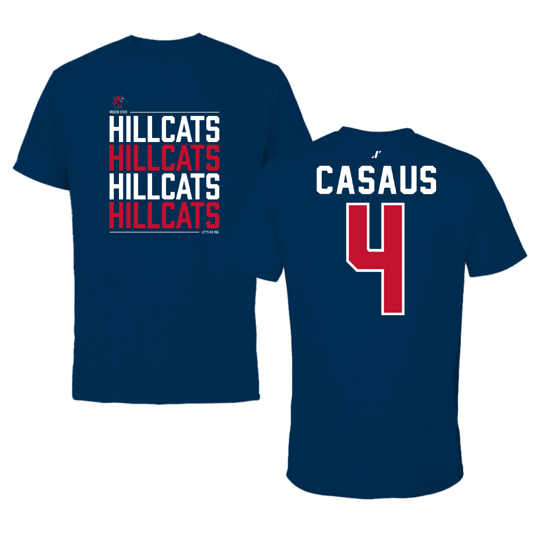 Rogers State University Basketball Navy General Tee - #4 Ataya Casaus