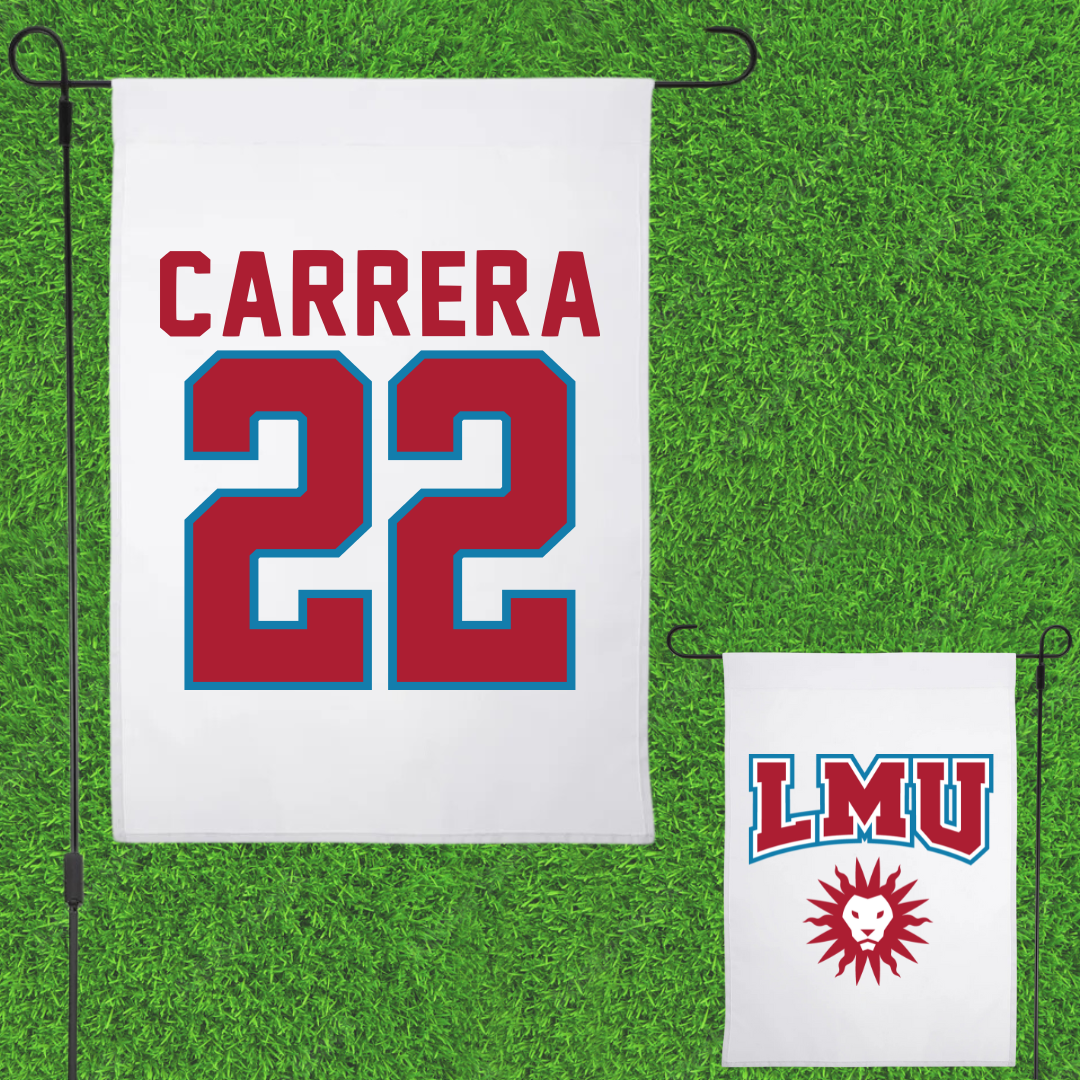 Loyola Marymount University Softball White Garden Flag - #22 Angela Carrera