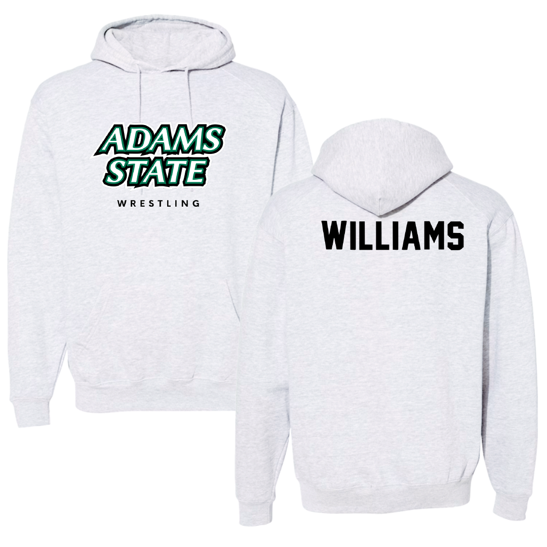 Adams State University Wrestling Gray Block Hoodie - Breck Williams