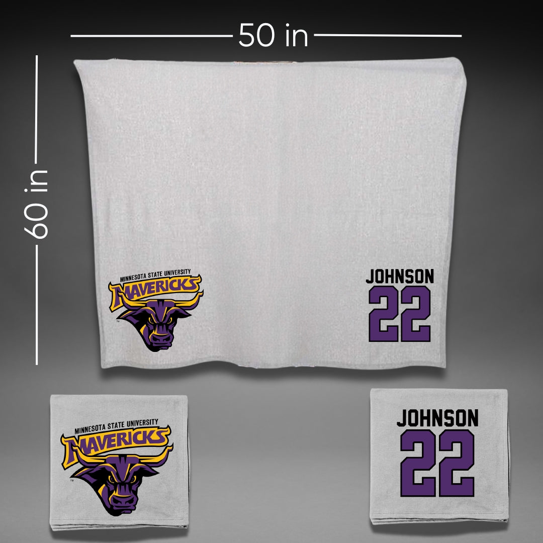 Minnesota State University-Mankato Soccer Gray Blanket - #22 Marin Johnson