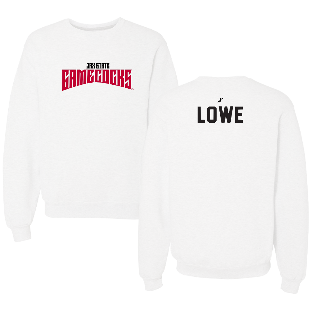 Jacksonville State University TF and XC White Classics Crewneck - Jack Lowe