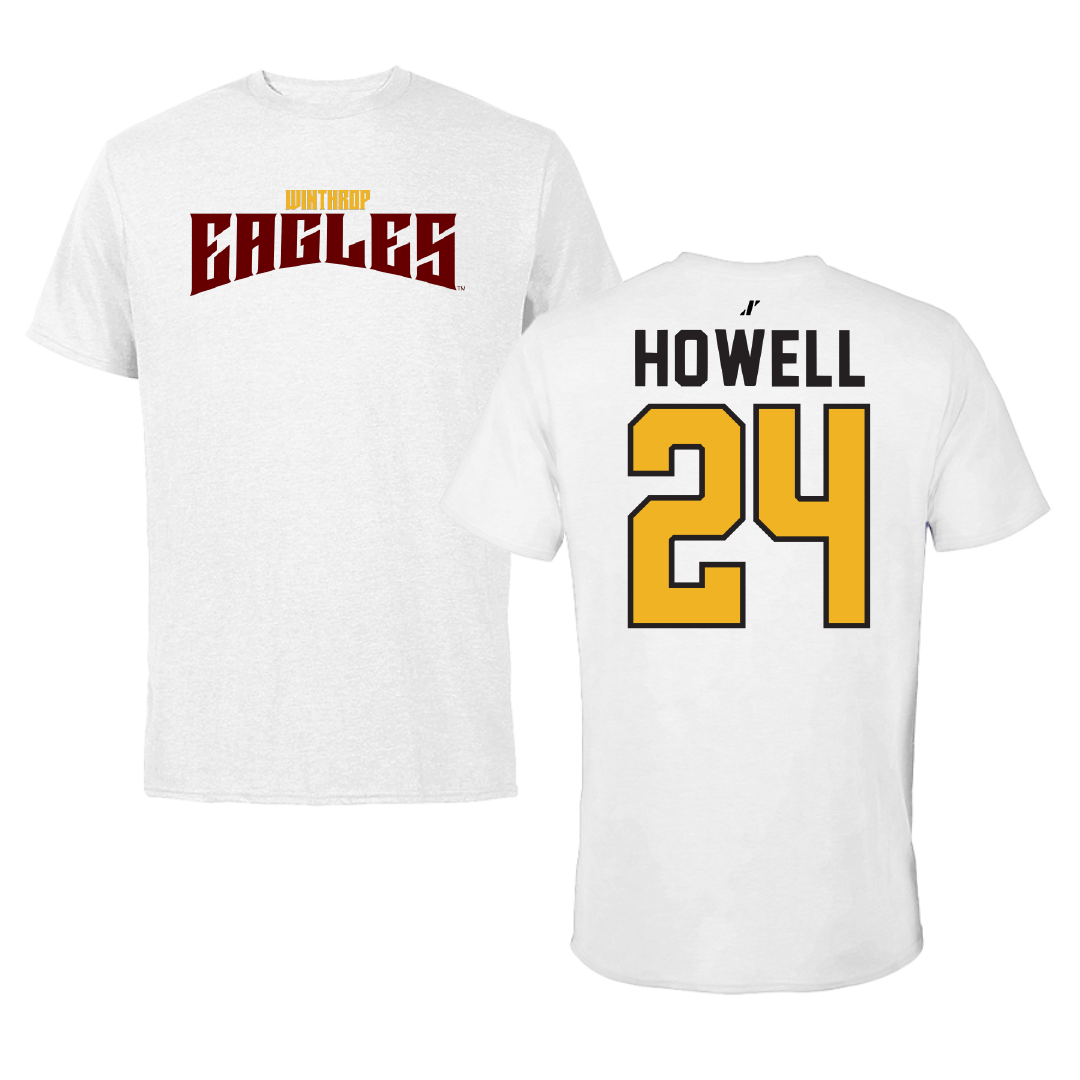 Winthrop University Baseball White Classic Performance Tee - #24 Dylan Howell