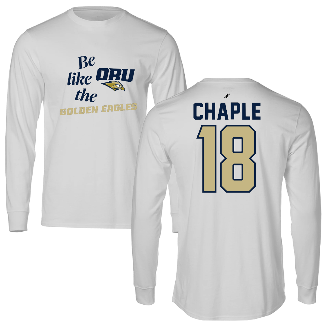 Oral Roberts University Soccer Light Gray Be Like Us Performance Long Sleeve - #18 Alani Chaple