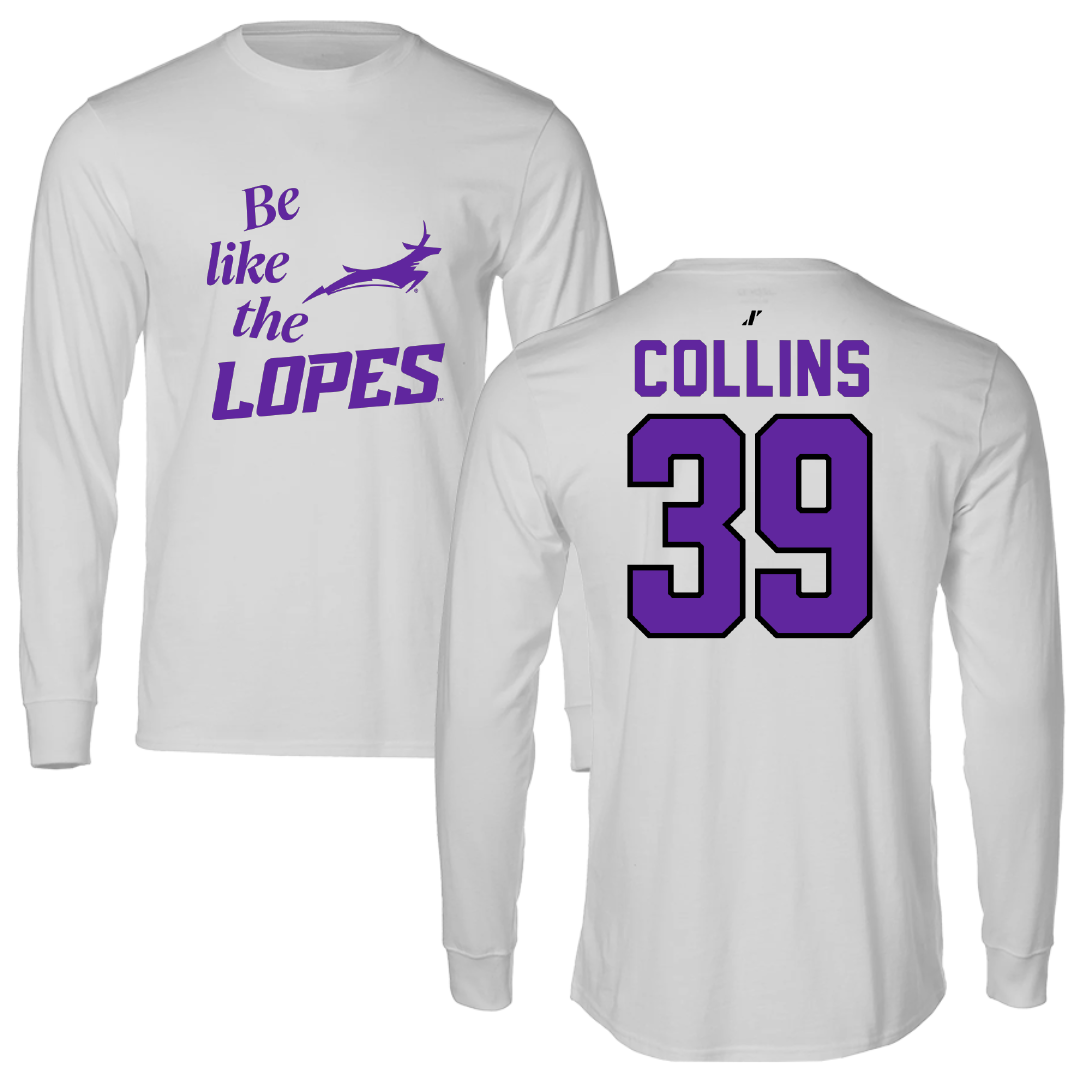 Grand Canyon University Baseball Light Gray Be Like Us Performance Long Sleeve - #39 Cayden Collins