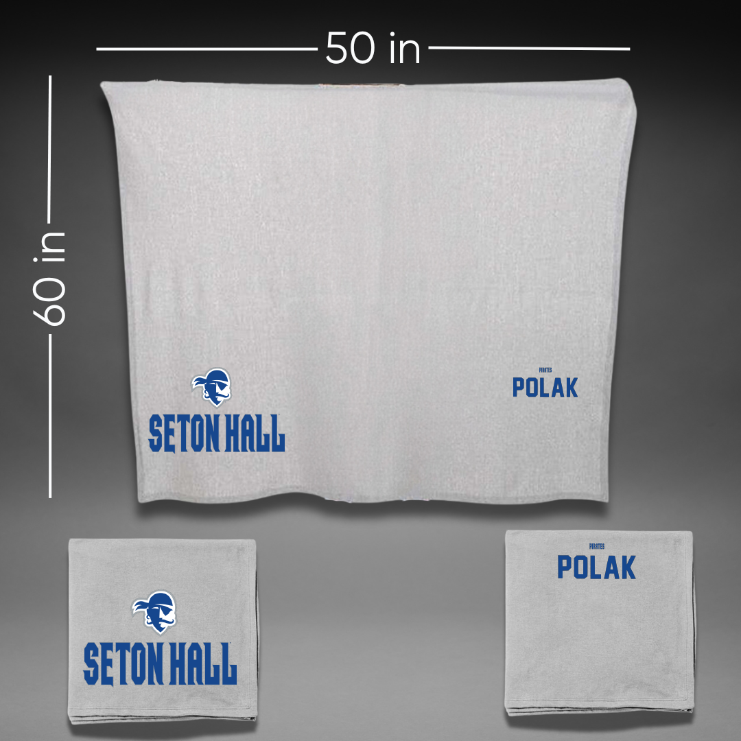 Seton Hall University TF and XC Gray Blanket - Michael Polak