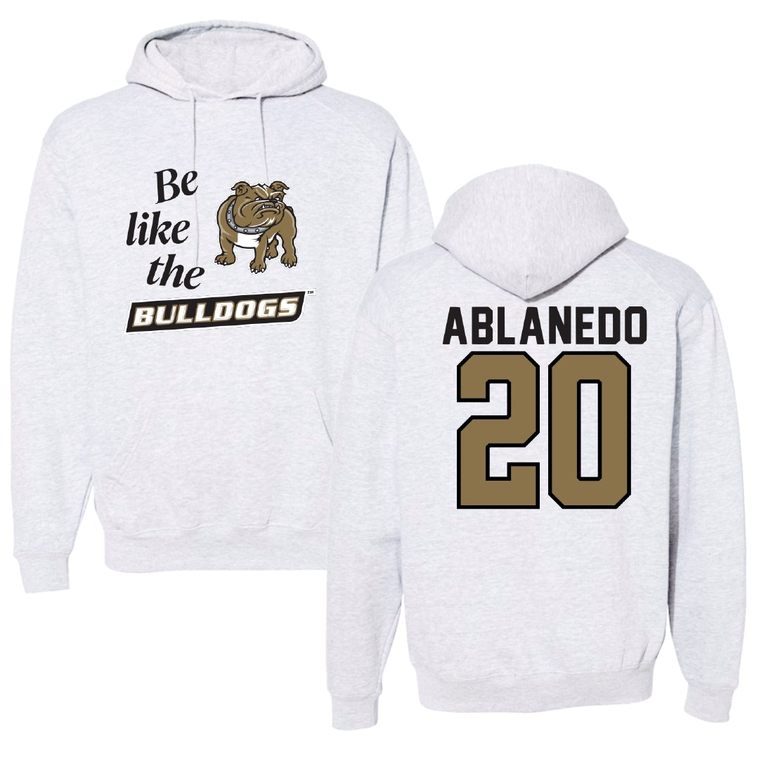 Bryant University Soccer Light Gray Be Like Us Hoodie - #20 Pablo Ablanedo