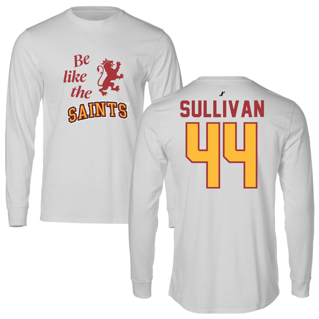 Flagler College Baseball Light Gray Be Like Us Performance Long Sleeve - #44 Jesse Sullivan