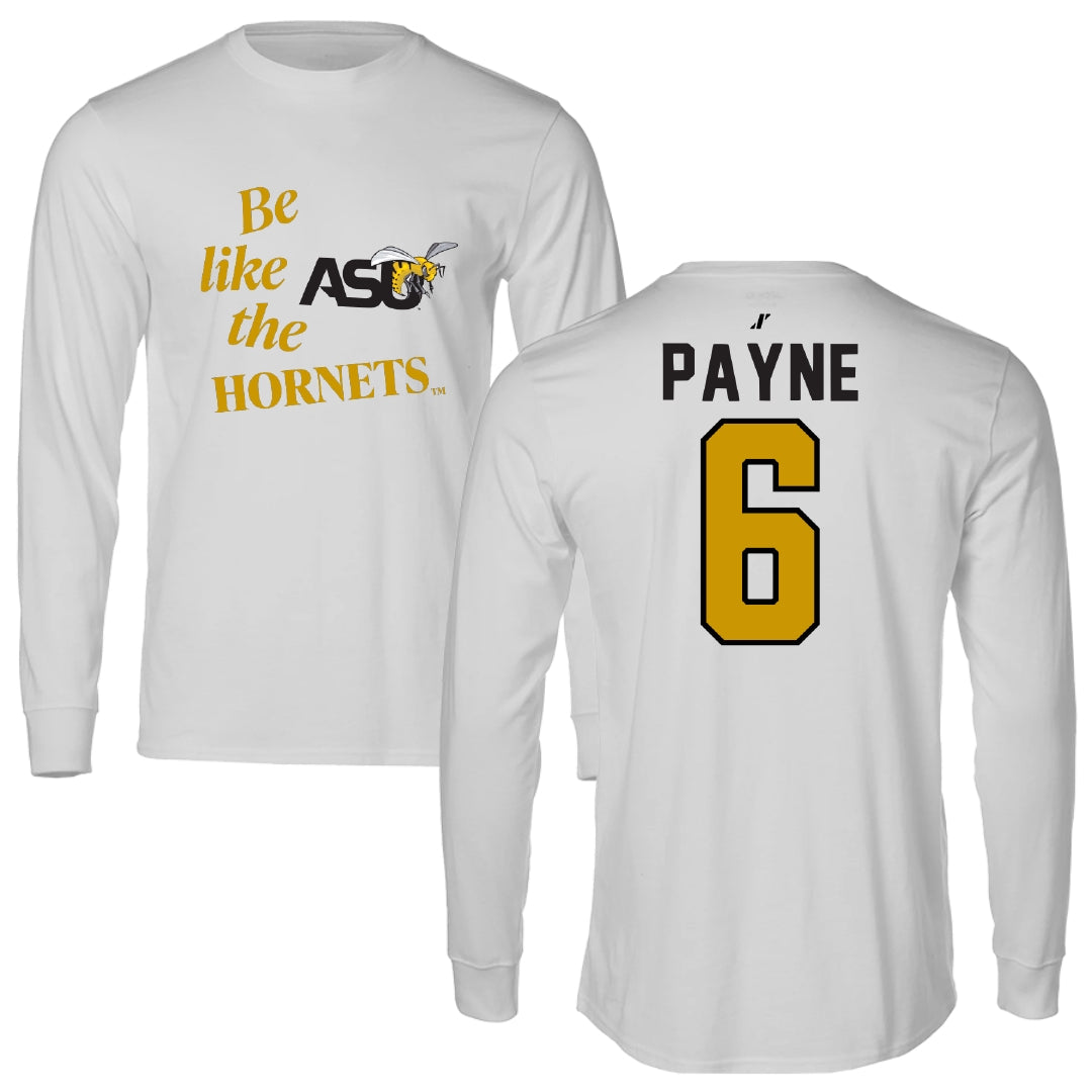 Alabama State University Volleyball Light Gray Be Like Us Performance Long Sleeve - #6 Bailee Payne
