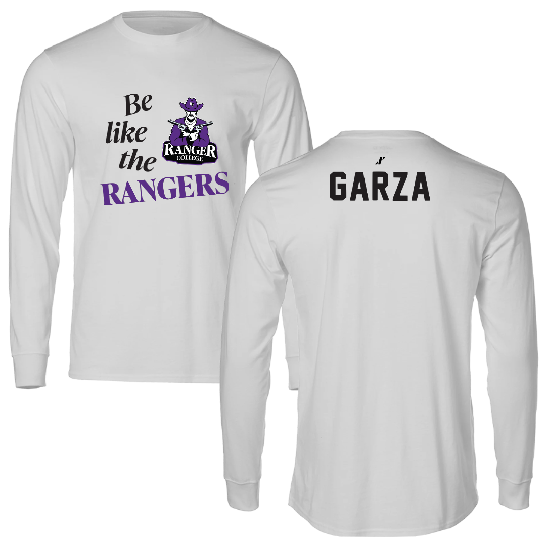 Ranger College Baseball Light Gray Be Like Us Performance Long Sleeve - Blane Garza