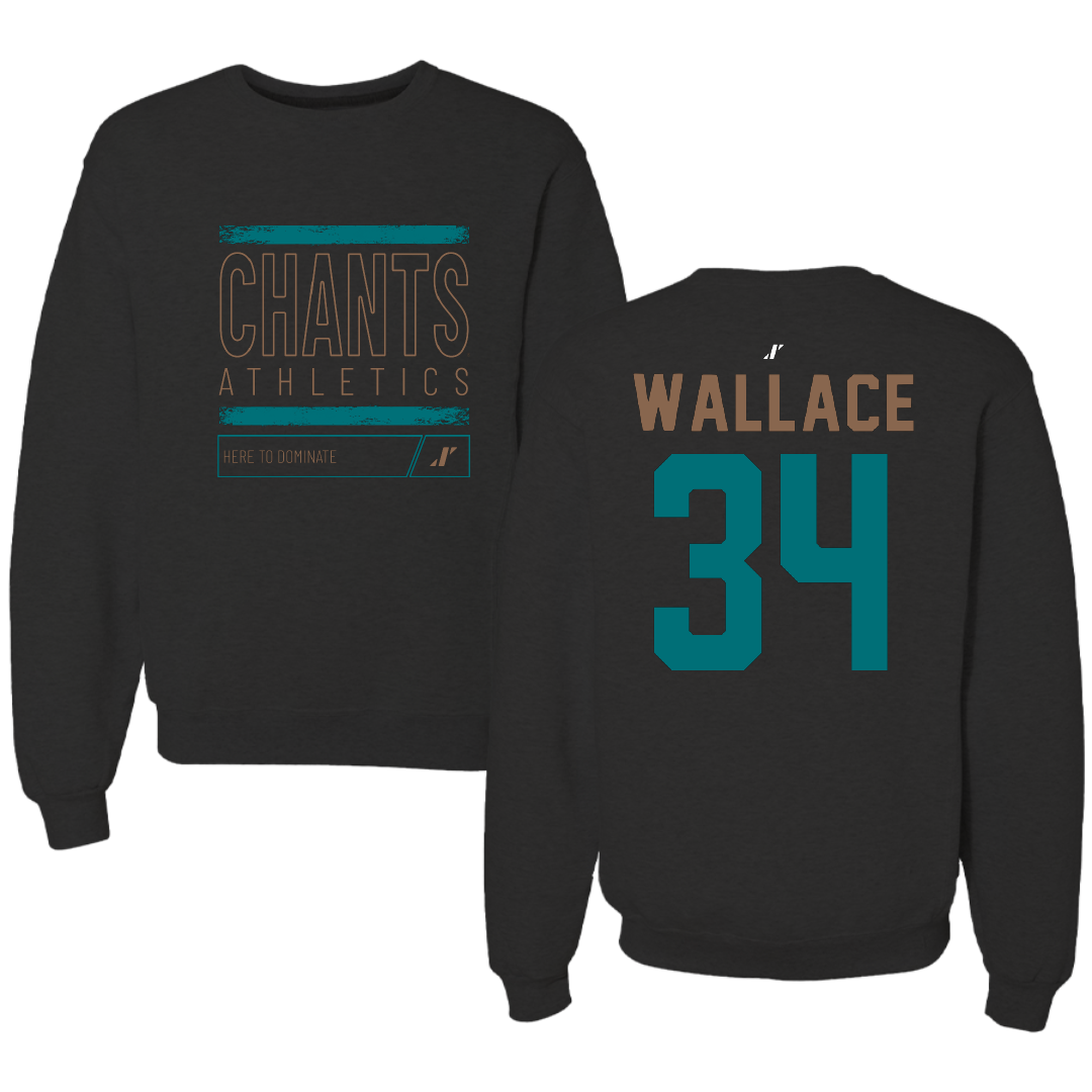 Coastal Carolina University Lacrosse Black Dominate Crewneck - #34 Lily Wallace