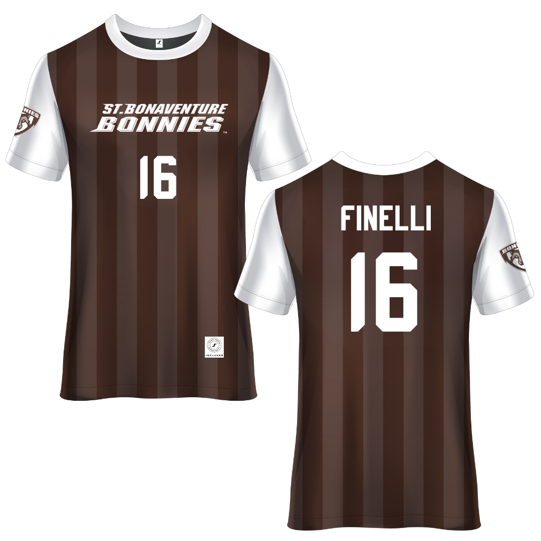 St. Bonaventure University Brown Soccer Jersey - #16 Luc Finelli