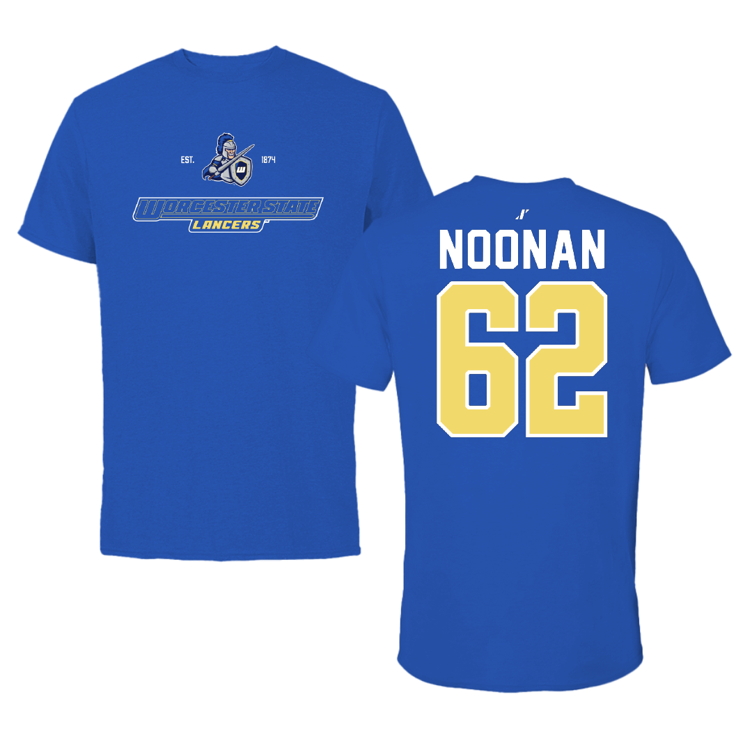 Worcester State University Football Blue General Tee - #62 Matthew Noonan