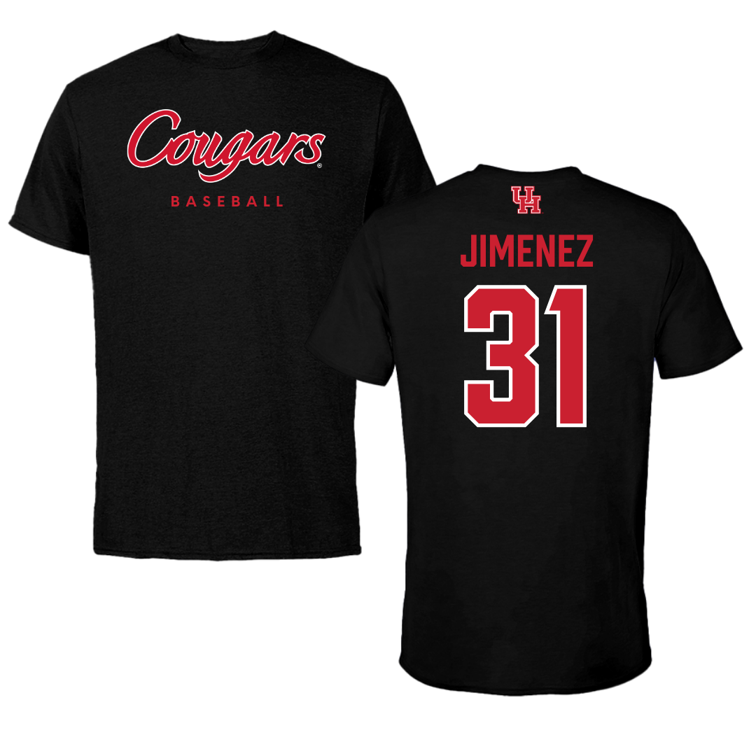 University of Houston Baseball Black Performance Tee - #31 Kenneth Jimenez
