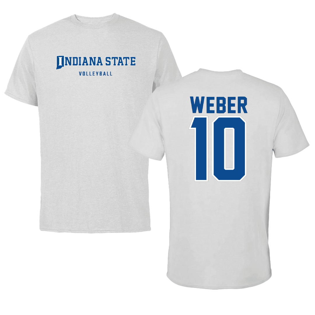 Indiana State University Volleyball Light Gray Tee - #10 Emily Weber