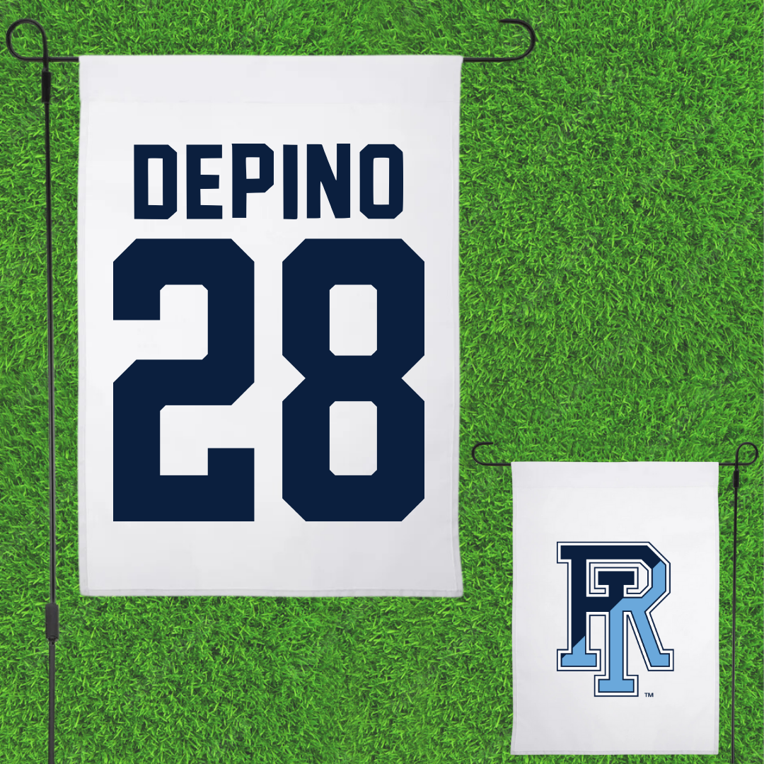 University of Rhode Island Baseball White Garden Flag - #28 Anthony DePino
