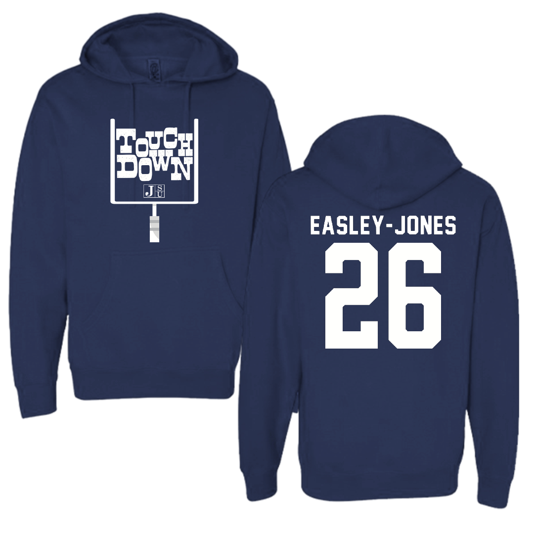 Jackson State University Football Navy Touchdown Hoodie - #26 Tavarious Easley-Jones
