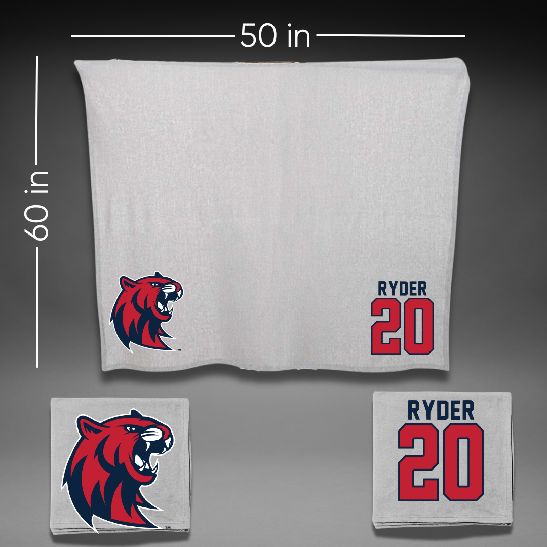 Rogers State University Soccer Gray Blanket - #20 Sam Ryder