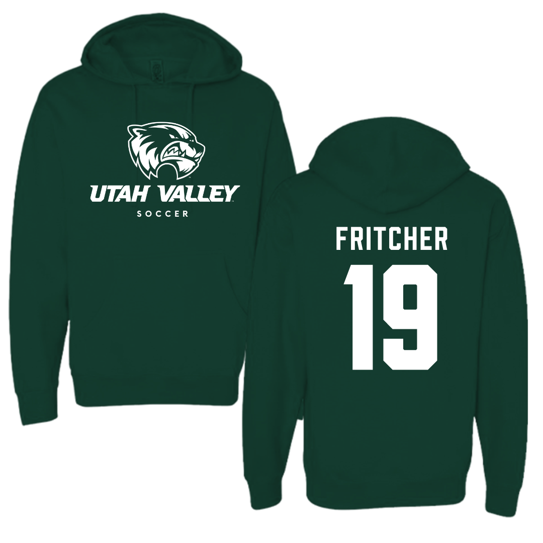 Utah Valley University Soccer Forest Green Hoodie - #19 Alex Fritcher