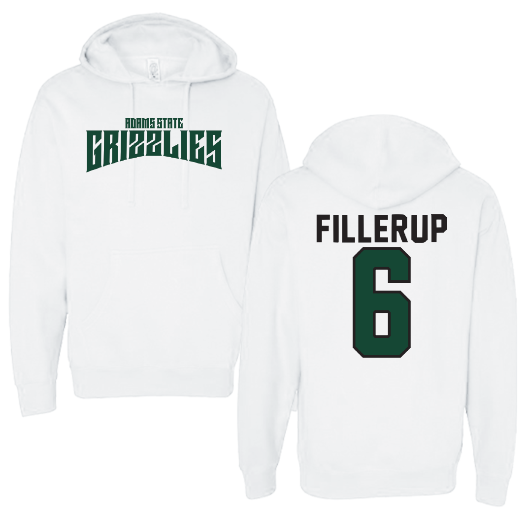 Adams State University Lacrosse White Classic Hoodie - #6 Anthony Fillerup