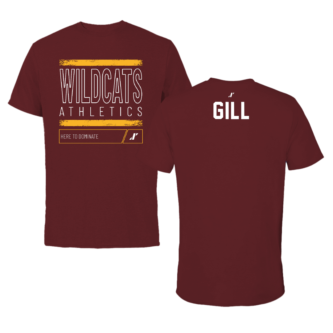 Bethune-Cookman University TF and XC Maroon Dominate Performance Tee - Dsshon Gill