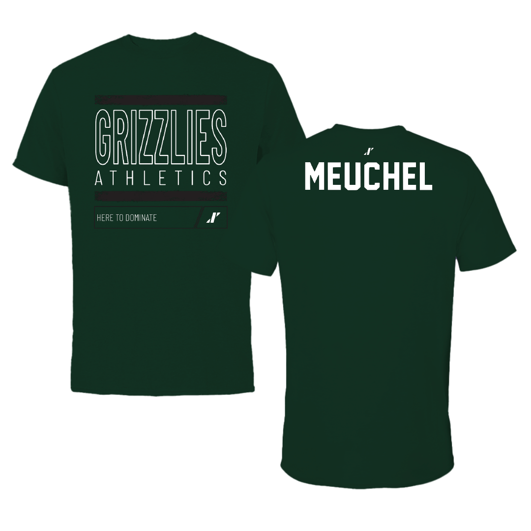 Adams State University Wrestling Forest Green Dominate Performance Tee - Cale Meuchel