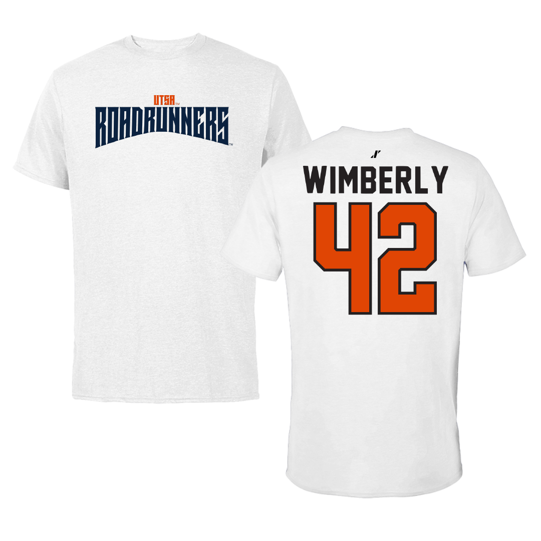 University of Texas at San Antonio Football White Classic Tee - #42 Daemian Wimberly