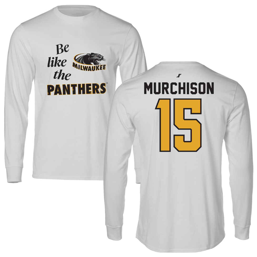 University of Wisconsin-Milwaukee Basketball Light Gray Be Like Us Performance Long Sleeve - #15 Simeon Murchison