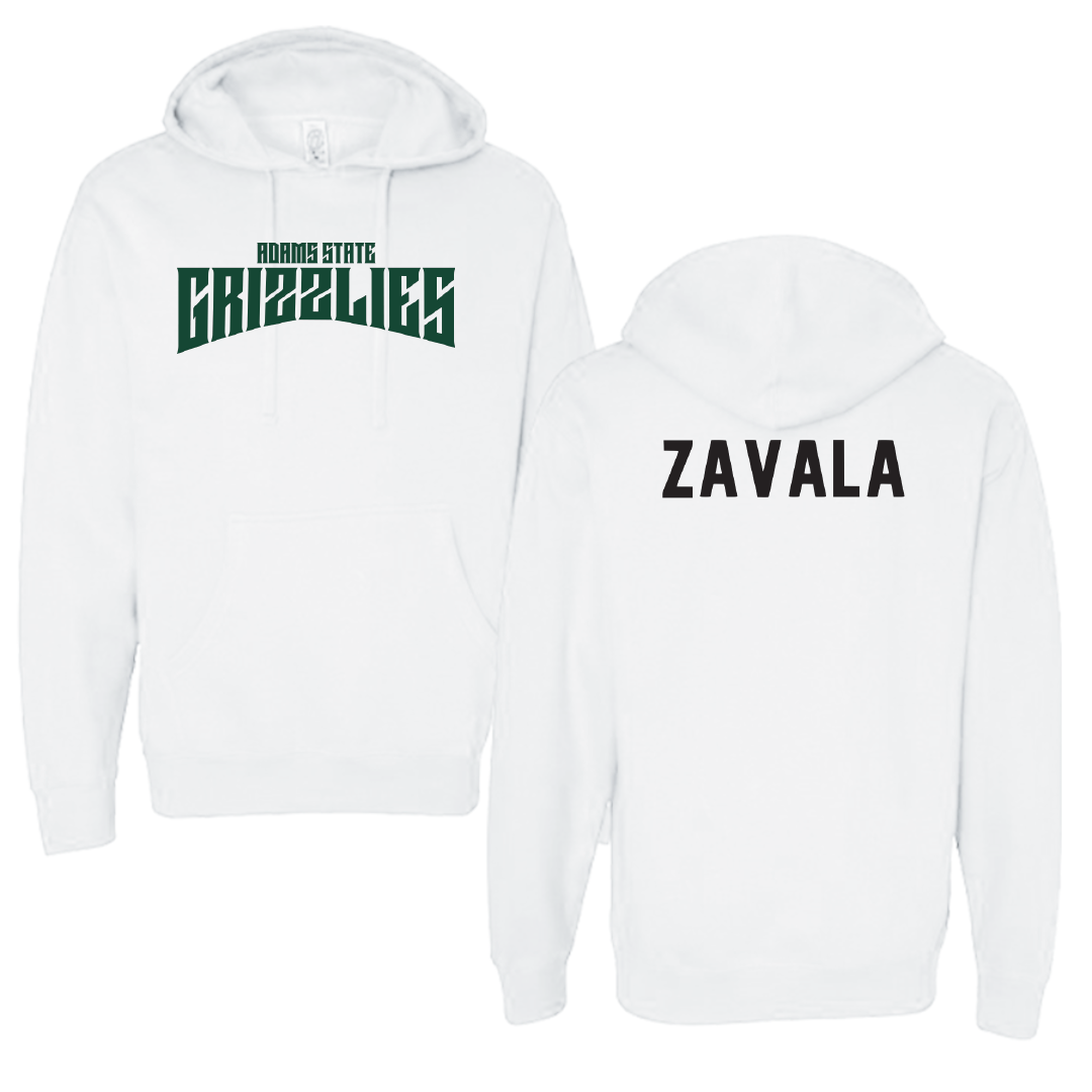 Adams State University TF and XC White Classic Hoodie - Johnathon Zavala