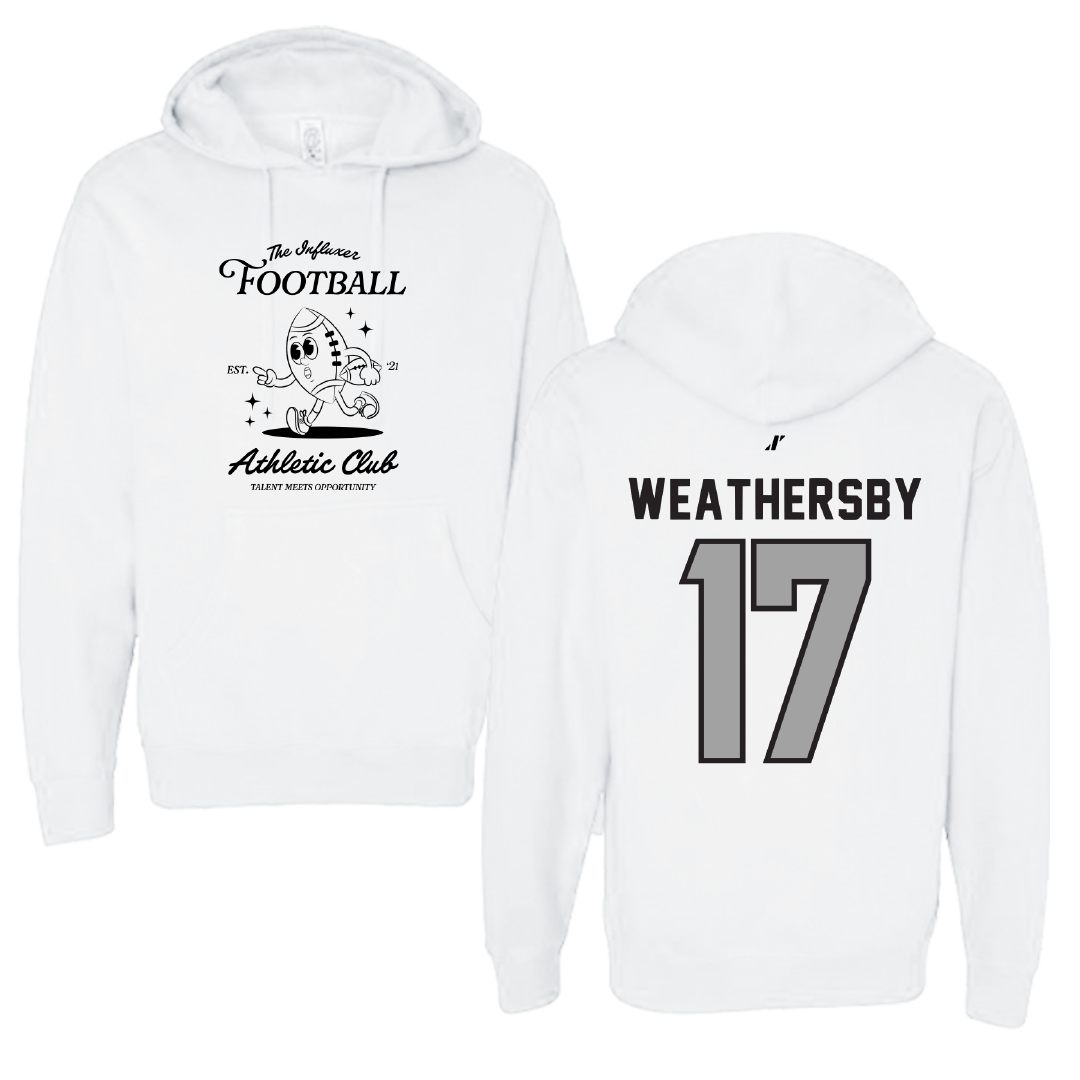 Football White Influxer Athletic Club Hoodie - #17 Gannon Weathersby