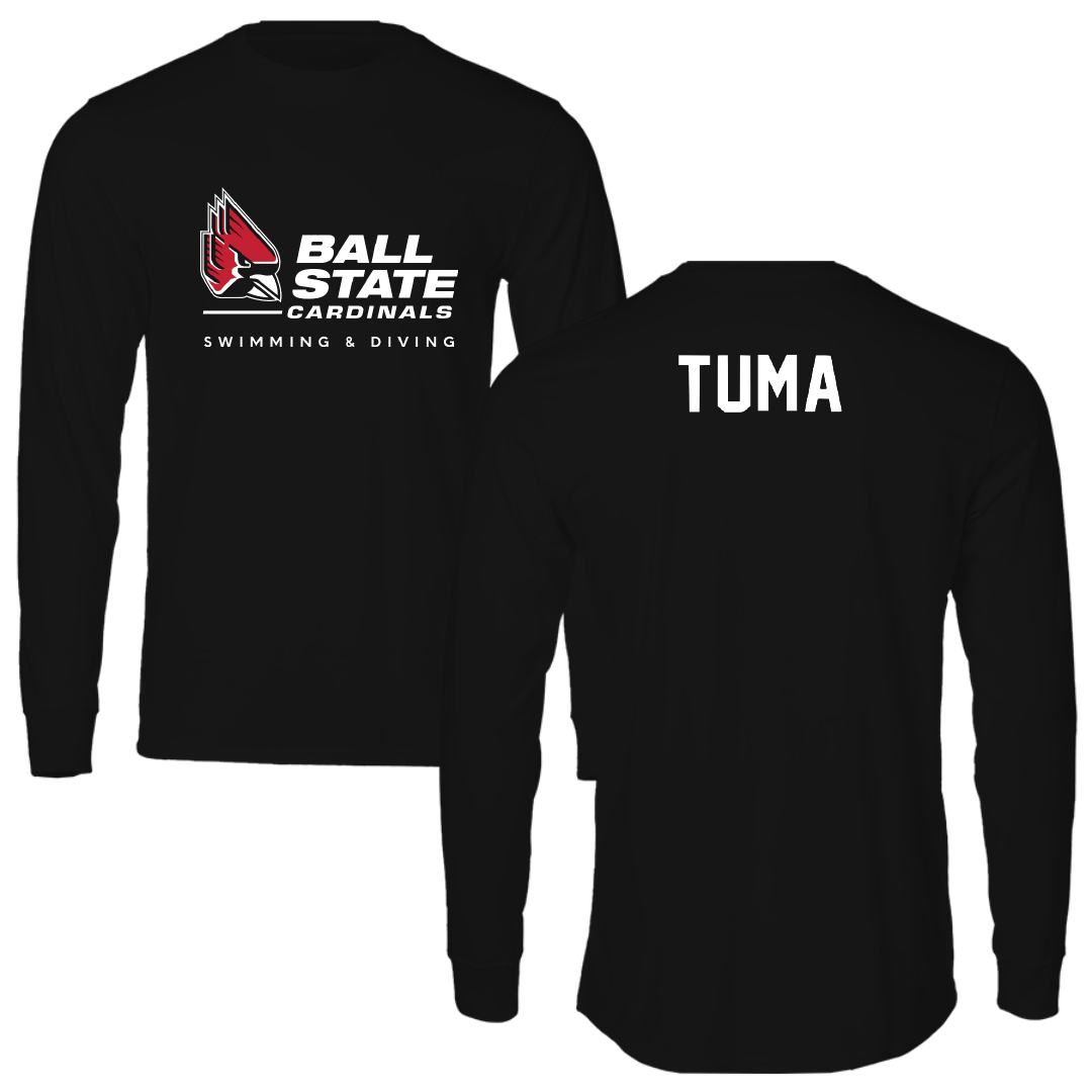 Ball State University Swimming & Diving Black Long Sleeve - Callie Tuma