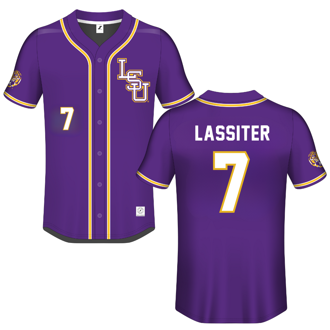Louisiana State University Purple Button-Down Jersey - #7 Jalia Lassiter