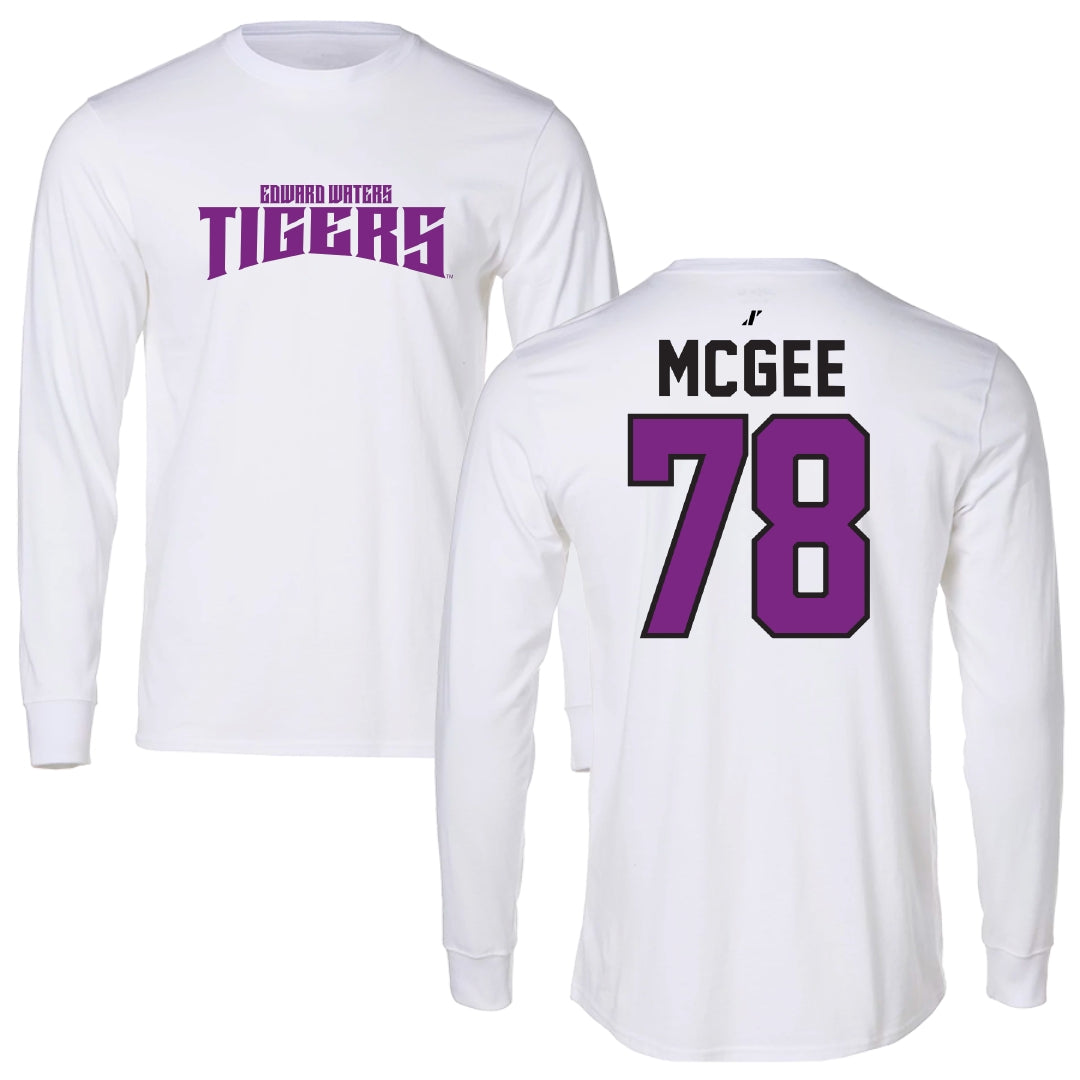 Edward Waters University Football White Classic Long Sleeve - #78 Christopher Mcgee