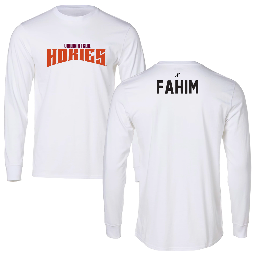 Virginia Tech Tennis White Classic Performance Long Sleeve - Ilyas Fahim