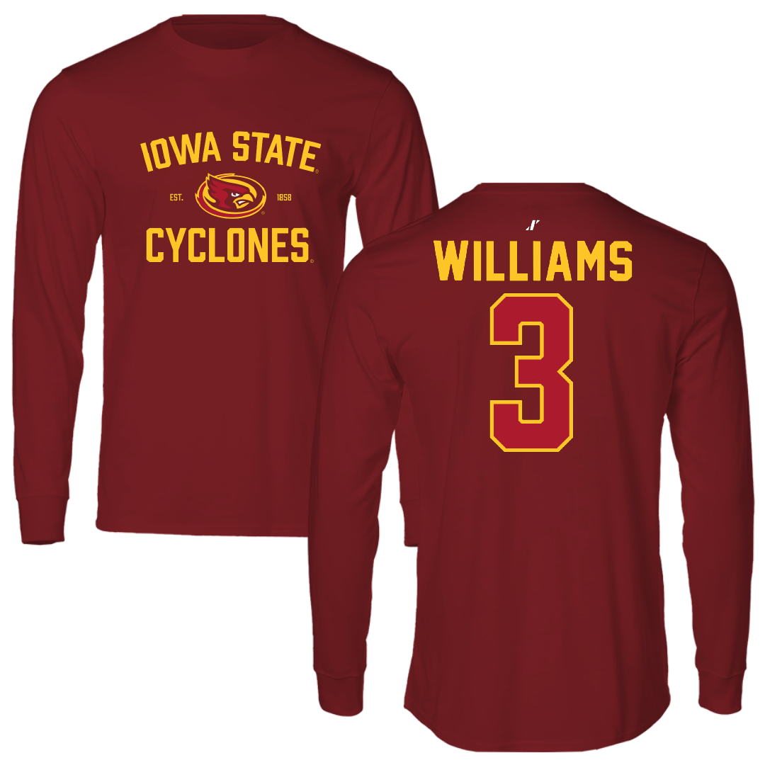 Iowa State University Basketball Cardinal General Long Sleeve - #3 Alisa Williams