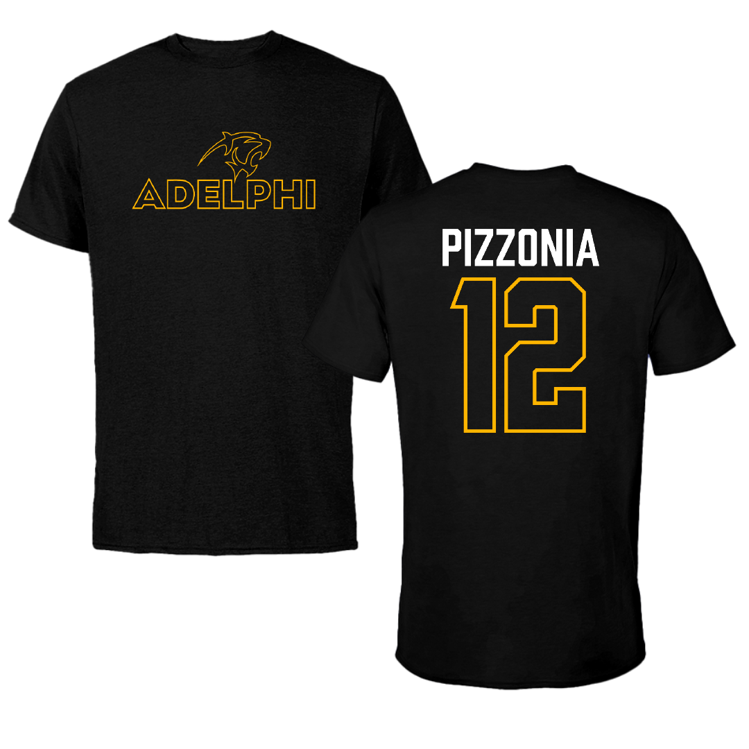 Adelphi University Baseball Black Performance Tee - #12 Greyson Pizzonia