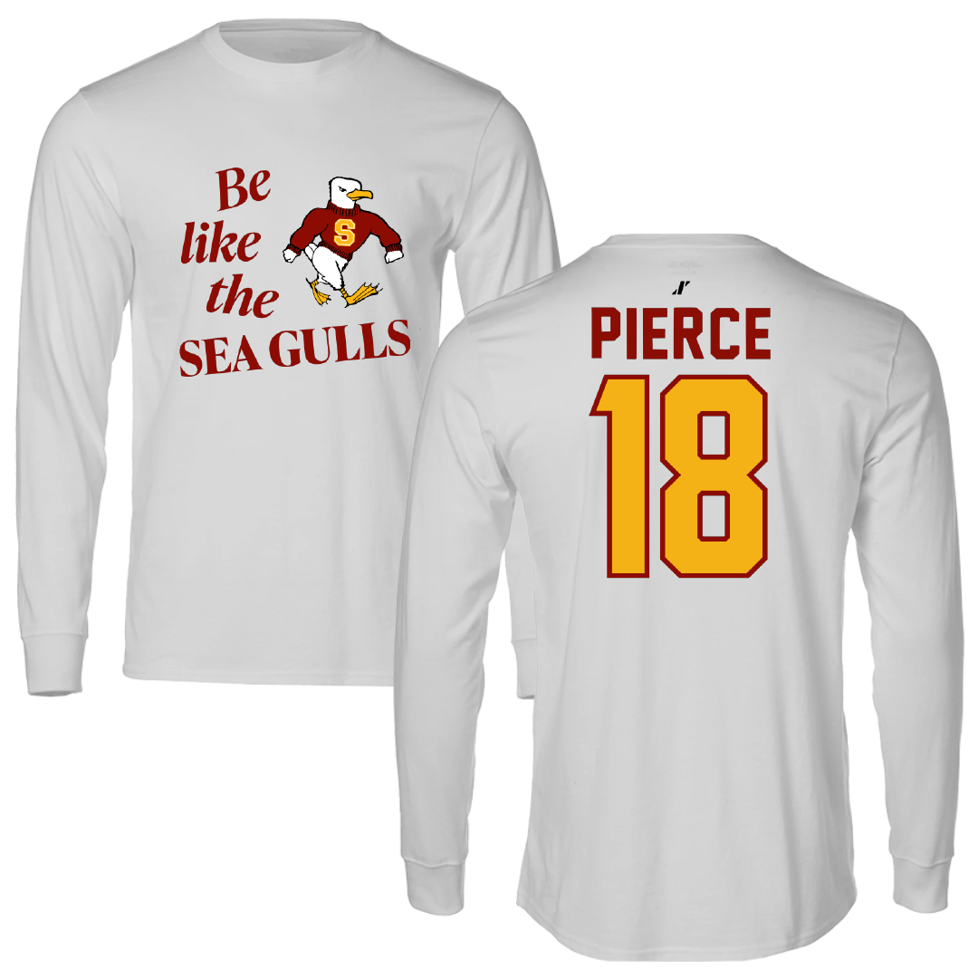 Salisbury University Soccer Light Gray Be Like Us Performance Long Sleeve - #18 Liam Pierce