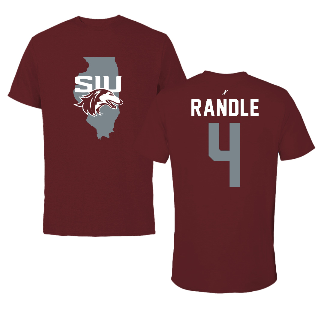 Southern Illinois University at Carbondale Basketball Maroon State Performance Tee - #4 Laniah Randle