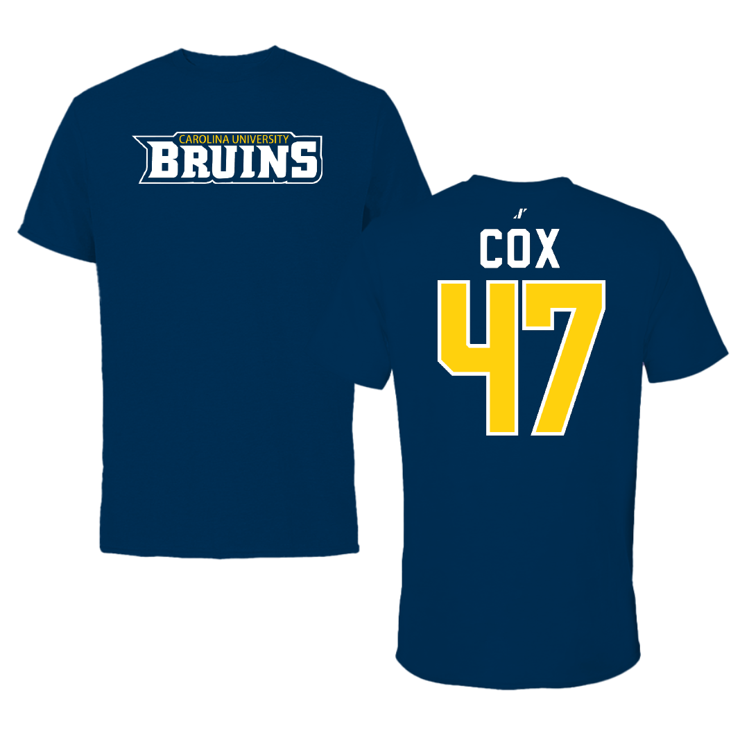 Carolina University Baseball Navy Tee - #47 Ben Cox