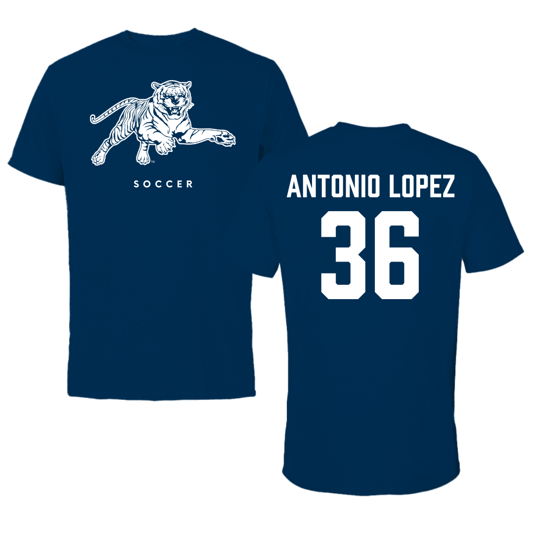 Jackson State University Soccer Navy Tee - #36 Karime Antonio Lopez